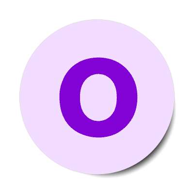letter o lowercase purple sticker