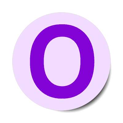 letter o uppercase purple sticker