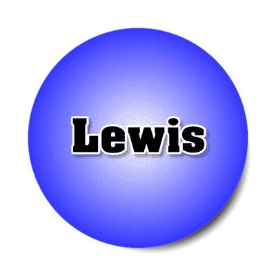 lewis male name blue sticker