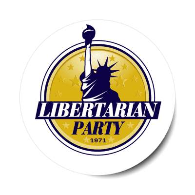 libertarian party liberty statue sticker