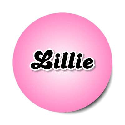 lillie female name pink sticker