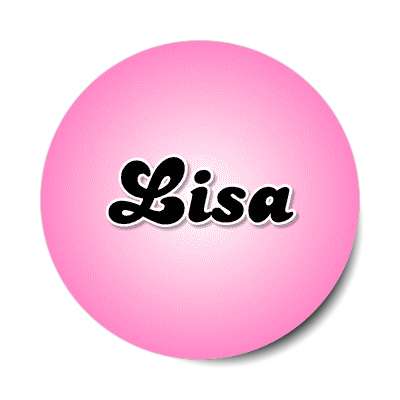 lisa female name pink sticker