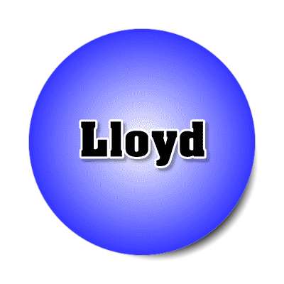 lloyd male name blue sticker