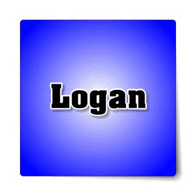 logan male name blue sticker