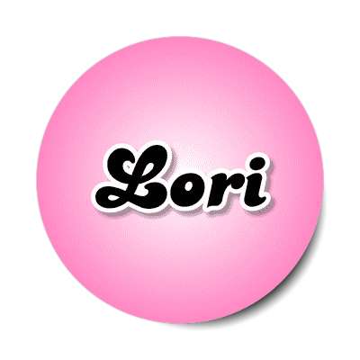 lori female name pink sticker