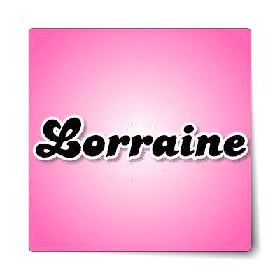 lorraine female name pink sticker