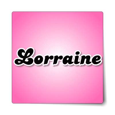 Lorraine Female Name Pink Stickers, Magnet | Wacky Print