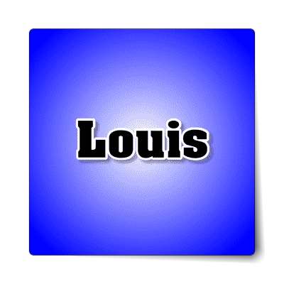 louis male name blue sticker
