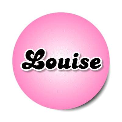 louise female name pink sticker