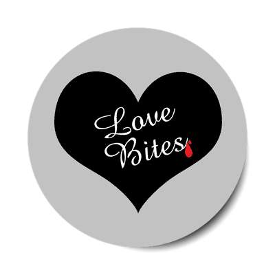 love bites black sticker