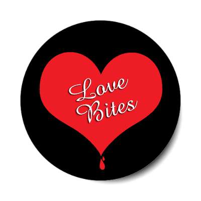 love bites red sticker