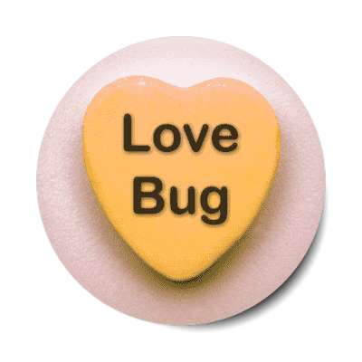 love bug valentines candy sticker