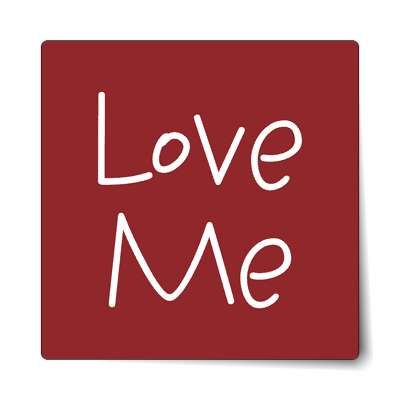 love me dark red sticker