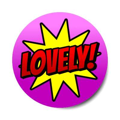 lovely burst magenta stickers, magnet