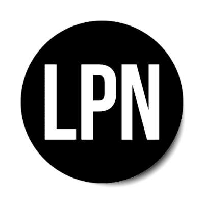 lpn licensed practical nurses black stickers, magnet