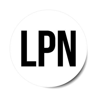 lpn licensed practical nurses white stickers, magnet