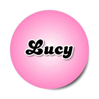 lucy female name pink sticker
