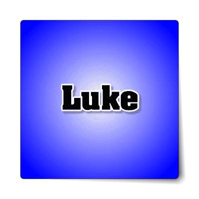 luke male name blue sticker