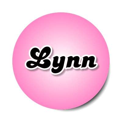 lynn female name pink sticker
