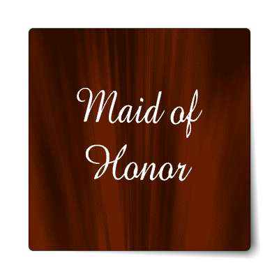 maid of honor dark red curtains sticker