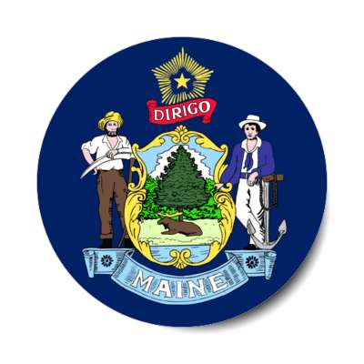 maine state flag usa stickers, magnet