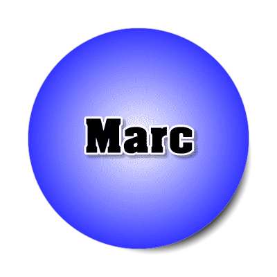 marc male name blue sticker