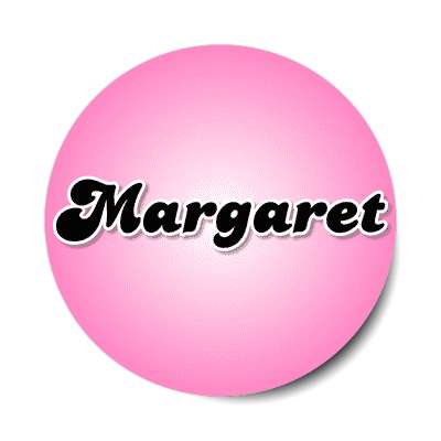 margaret female name pink sticker