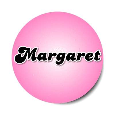 margaret female name pink sticker