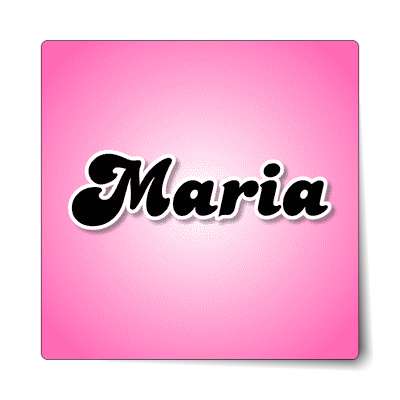 maria female name pink sticker