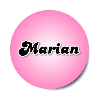 marian female name pink sticker