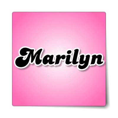 marilyn female name pink sticker