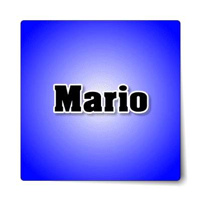 mario male name blue sticker