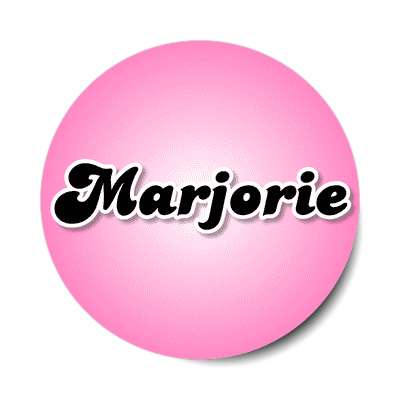 marjorie female name pink sticker