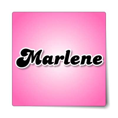 marlene female name pink sticker