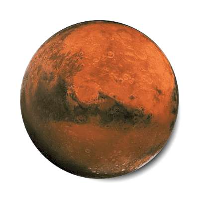 mars fourth planet from sun sticker
