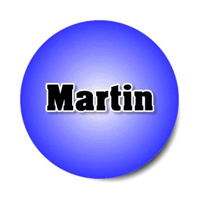 martin male name blue sticker