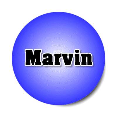 marvin male name blue sticker