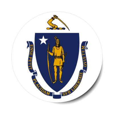 massachusetts state flag usa stickers, magnet