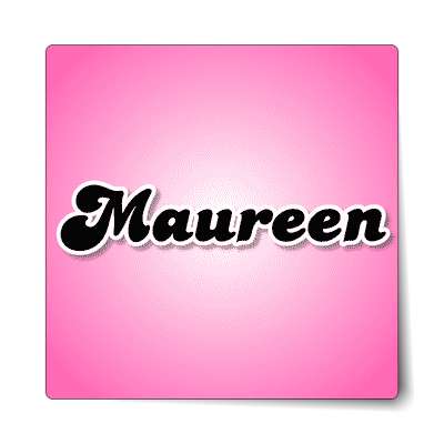 maureen female name pink sticker