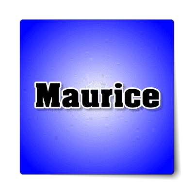 maurice male name blue sticker