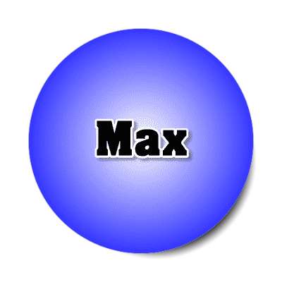 max male name blue sticker