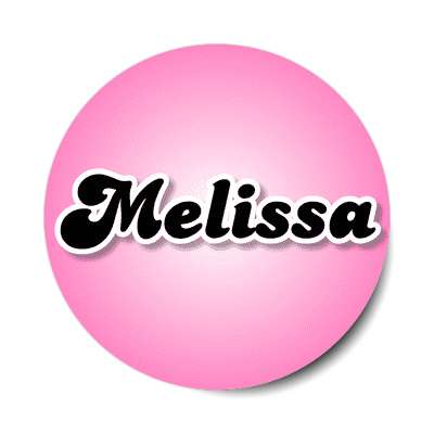 melissa female name pink sticker