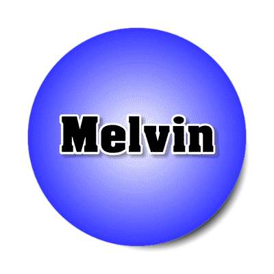 melvin male name blue sticker