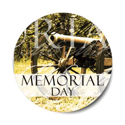 memorial day cannon vintage sticker