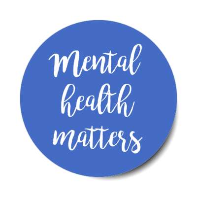 mental health matters blue stickers, magnet