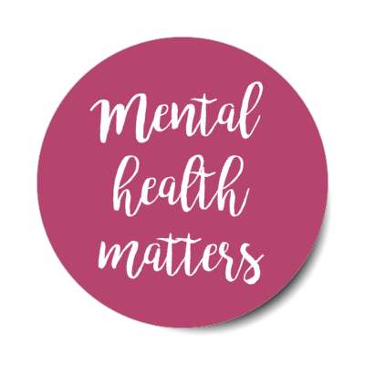 mental health matters red stickers, magnet
