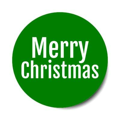 merry christmas green tall sticker