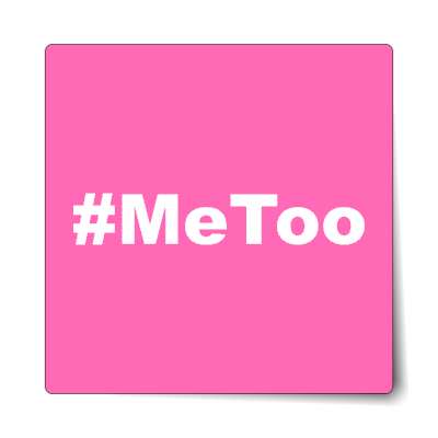 metoo bubblegum pink hashtag sticker