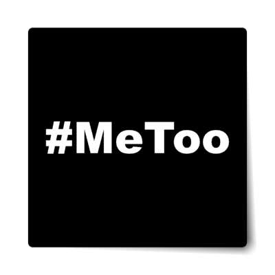 metoo hashtag black sticker