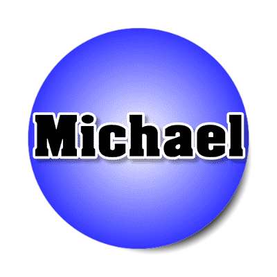 michael male name blue sticker